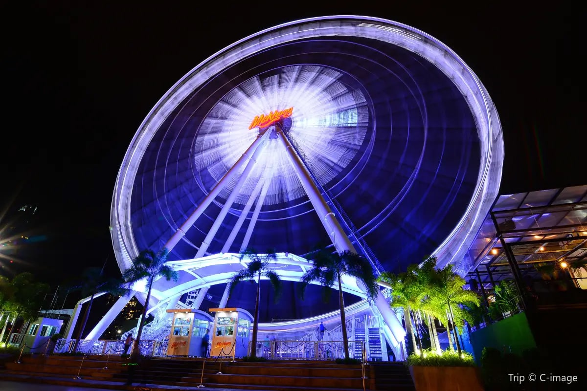 Asiatique Ferris wheel at night
